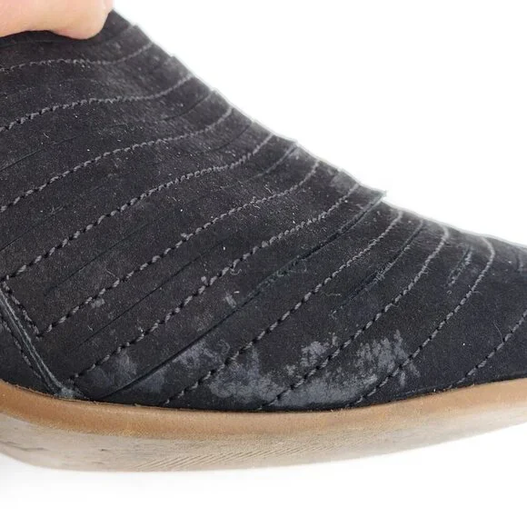 PAUL GREEN Cheri Black Nubuck Leather Slingback Sandals Heel - Picture 13 of 13